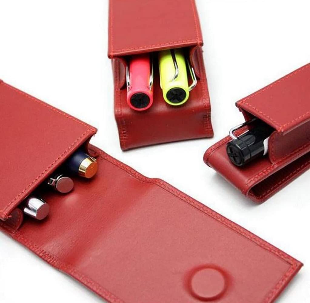 Lamy A316 Lederwaren Étui en cuir nappa 859 de qualité supérieure de couleur rouge pour 3 stylos