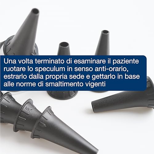 GIMA - Mini Einweg-Ohrenspekulum, Ø 4 mm, Graue Farbe, Latexfrei, Packung mit 250 Stücken