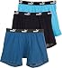 Puma-PUMFW1411527-012-Athletic Fit Cotton Boxer Briefs-3 Pack-Black/Blue-Small