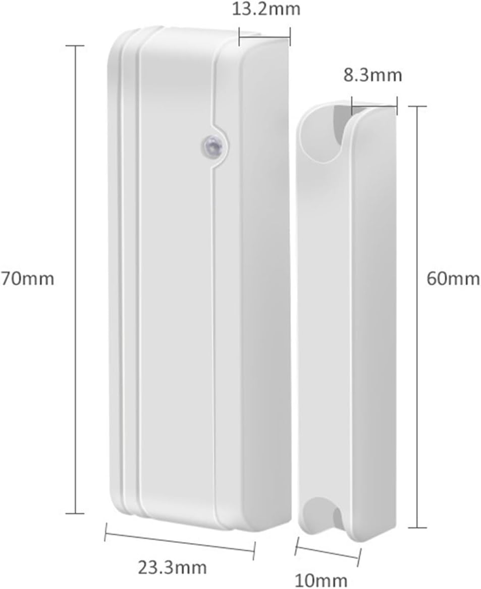 2pcs 433MHz Wireless Magnetic Door Window Contact Sensor Anti-Theft Door Entry Detector Magnetic Switch
