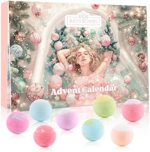 Amazon.com: Bath Bomb Advent Calendar for Women - Lush Bath Bombs Gift ...