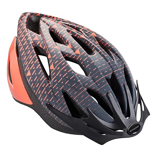Schwinn Thrasher Bike Helmet for Adult Men Women, Ages 14 and Up with Suggested Fit 58 to 62cm, Non-Lighted, Lightweight with Adjustable Side and Chin Straps, Coral