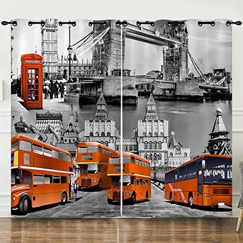 Cortina Opaca Para Autobús Océano Cielo Para Dormitorio, Con Estampado , Para Niños, Niñas, 3D Cortinas Opacas De Microfibra Hipoalergénicas, 140(Ancho)X160(Alto) Cm - Cortinas Infantiles Impresas