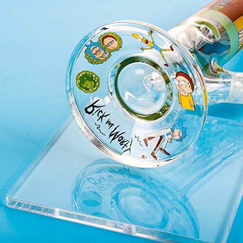REAMIC (Moon A Recycler Glass Bongs Hookah Smoking Bong 14.5mm Bong Bowl Height 32.5cm Straight Pipes Honeycomb Branch Cheap Bongs Water Oil Rigs with Accessories Blue ?-