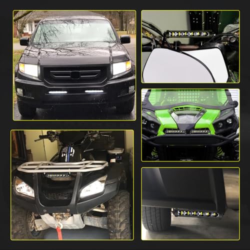 Image of 7 Inch LED Light Bars 36W Spot Slim Single Row Light Bar Pods | Off Road Driving Light Pods Work Lights LED Backup Lights Fog Lights 2Pcs for Trucks Pickup Motorcycle SUV UTV ATV Dirt Bike