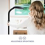 Verilux SmartLight Full Spectrum LED Modern Floor Lamp with Adjustable Brightness, Flexible Gooseneck and Easy Controls - Reduces Eye Strain and Fatigue - Ideal for Reading, Artists, Craft (Black) - Image 4