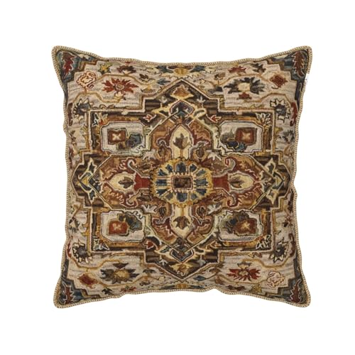Terracotta Gold Vintage Velvet Pillow Covers 20x20 Inch Tan Brown