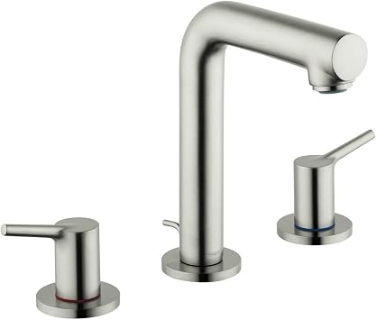 hansgrohe Talis S Modern Premium Easy Clean 2-Handle 3 7-inch Tall Bathroom Sink Faucet in Brushed Nickel, 72130821