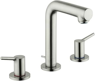 hansgrohe Talis S Modern Premium Easy Clean 2-Handle 3 7-inch Tall Bathroom Sink Faucet in Brushed Nickel, 72130821