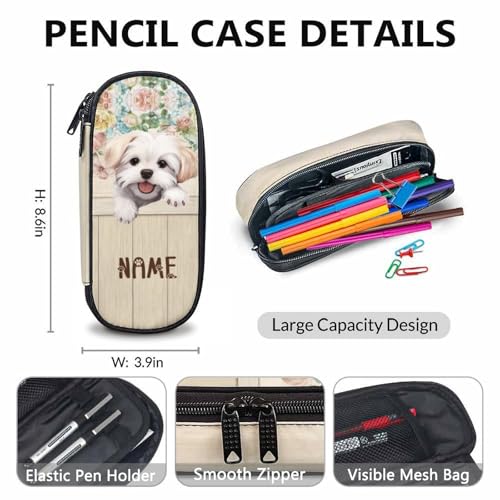 Kids School Backpack, Cute Maltese Schoolbag for Boys Girls, 17 Inch 3 Pcs Set Kids Utility Backpacks for Teen, Dog Bookbag for Travel School Picnic4