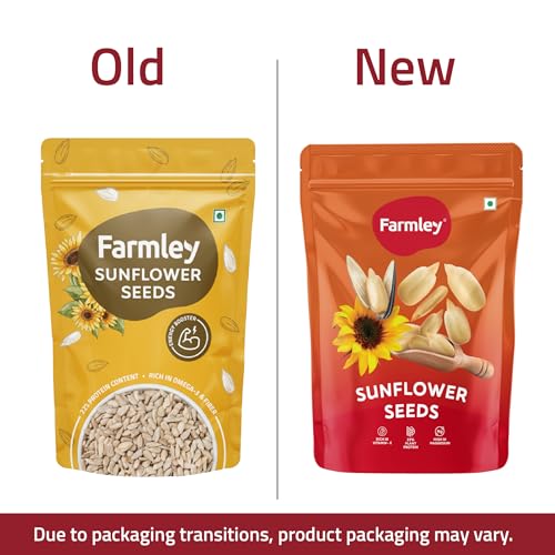 Image of Farmley Sunflower Seeds 200 gram I Sunflower Seeds for Eating | Diet Food | Healthy Snack | Raw seeds | Weight management | Source of Antioxidants Pack of 3