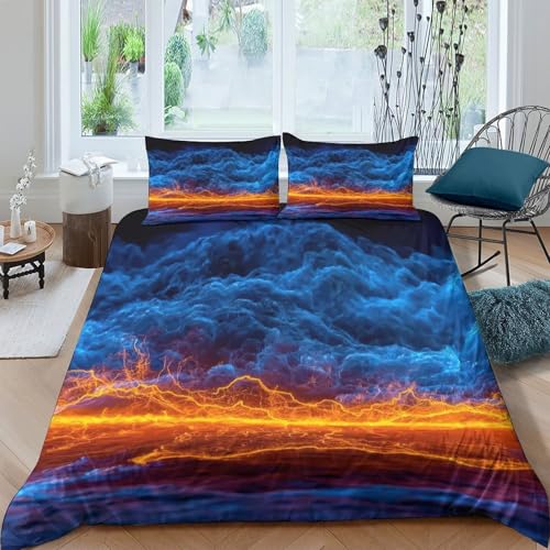 Linge de lit orage électrique imprimé 3D pour transformer votre chambre