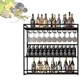 Photo Gallery bgkasyhi mensola da bar con portabottiglie da parete, per bottiglie di vino, con portabicchieri da appendere, mobiletto da bar, mini bar, espositore per bottiglie di liquore per casa, bar, Photo Gallery bgkasyhi mensola da bar con portabottiglie da parete, per bottiglie di vino, con portabicchieri da appendere, mobiletto da bar, mini bar, espositore per bottiglie di liquore per casa, bar,