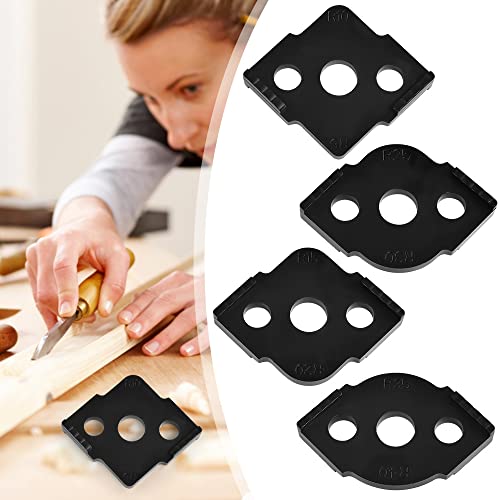 🔷 【4 pezzi di modelli radius jig router templates】Riceverai 4 Quick Jig Black Rounded Radius. Contiene 8 diversi angoli come R5, R10, R15, R20, R25, R30, R35 e R40. Di piccole dimensioni, facile da trasportare e riporre. Una scelta perfetta per i falegnami.