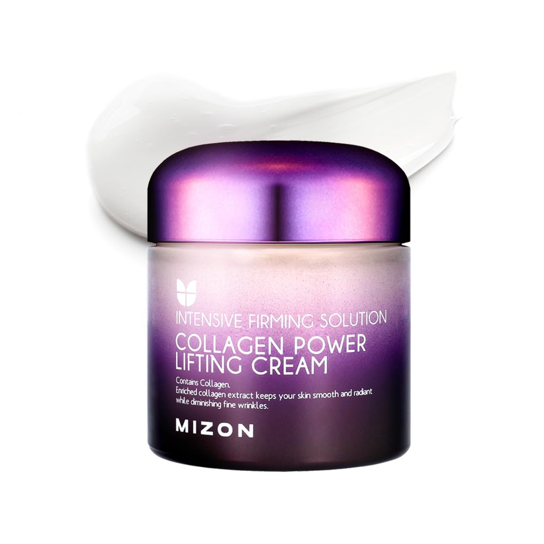 MIZON Marine Collagen Power Lifting Cream, 2.53 fl oz | Korean Anti Aging Face Cream,Peptides, Collagen & Hyaluronic Acid, Adenosine, For Wrinkles & Elasticity Boosting