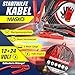 MASKO® Starthilfekabel Überbrückungskabel für Benzin- und Dieselmotoren 12/24 Volt. Auto, Motorrad & LKW Starterkabel aus Kupfer mit 4 vollisolierten Polzangen, Handschuhe & Tasche 2x6m 30mm² 1500Amp