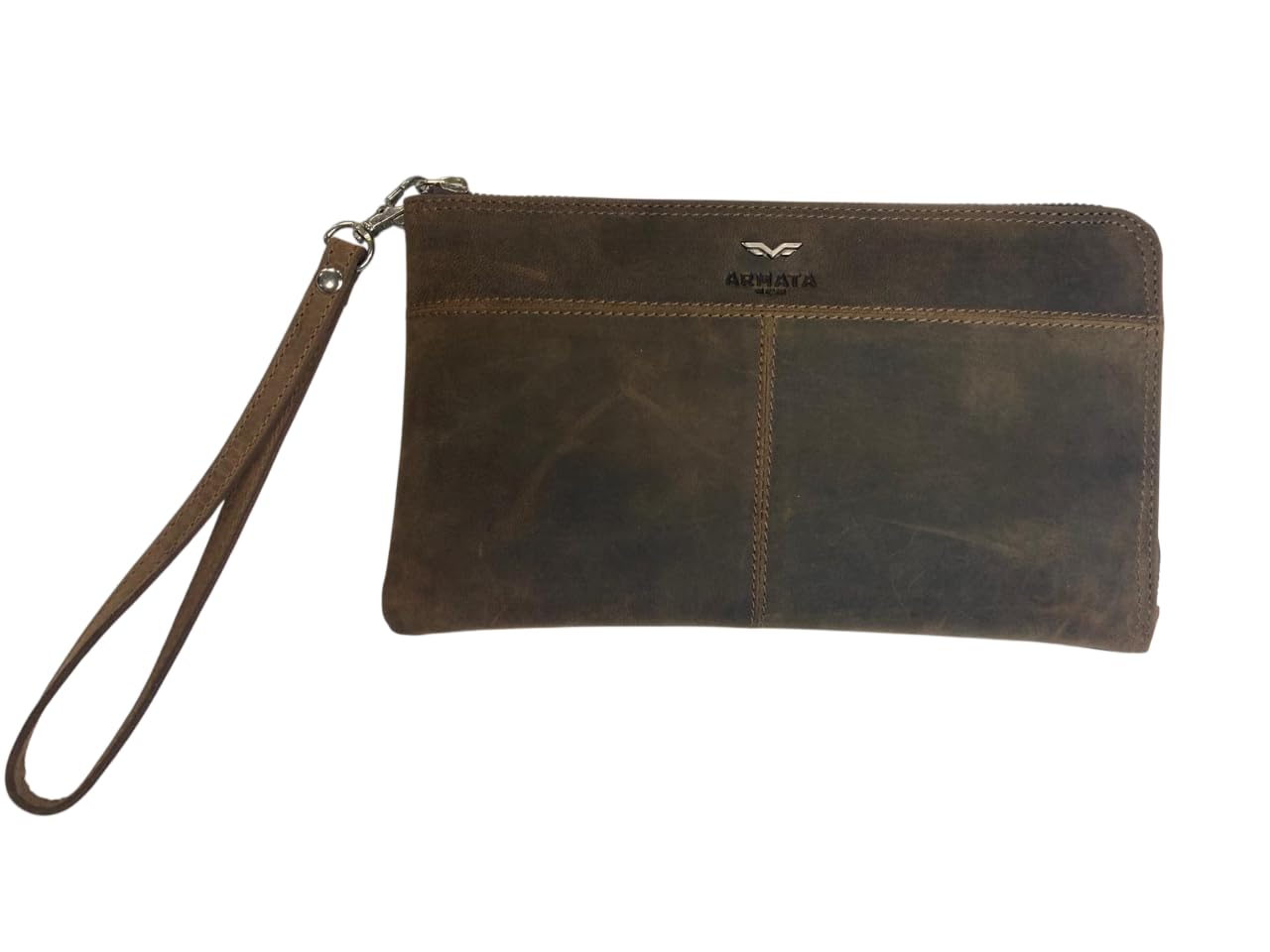 Armata di mare Wolly Pochette da Uomo in Pelle, Compatta, con Cinturino da Polso, 23x13,5x1 cm