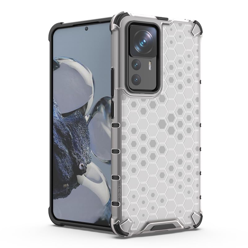 Image of Plastic Bumper Back Case Cover for Xiaomi 12T / Mi 12T Pro 5G (Transparent)