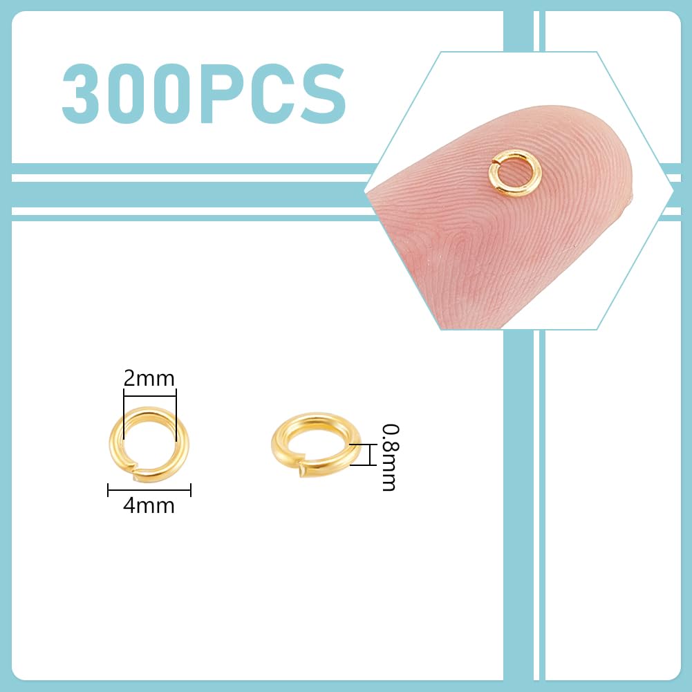 200 Offene Binderinge Aus Edelstahl – 9 Mm, 24K Vergoldet, Für DIY-Schmuck & Basteln