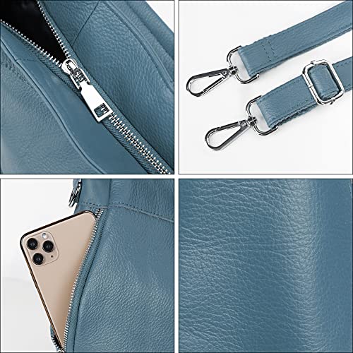 Image of YALUXE Women's Real Leather Shoulder Bags Hobo Handbag Purse Crossbody Bag