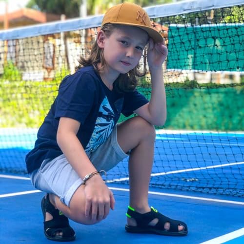 Sandália Papete Menino Nº 28 Ao 33 Casual Masculina 15.04J (Preto, Infantil, br_footwear_size_system