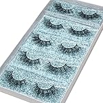 DYSILK Lashes False Eyelashes - Eye Lashes Mink Lashes 5 Pairs 6D Lashes Pack Fluffy Lashes Fake Eye Lashes Natural Look Wispy Eyelashes Strip Lash Faux False Eyelashes Extensions Kit | 001-15mm - Image 2
