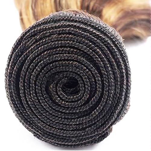 Extensiones de cabello humano con ondas profundas para dar volumen natural 6