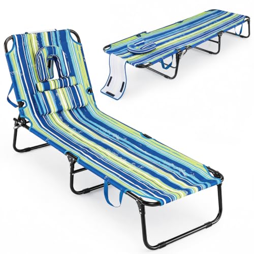 GYMAX Tanning Chair with Face Hole