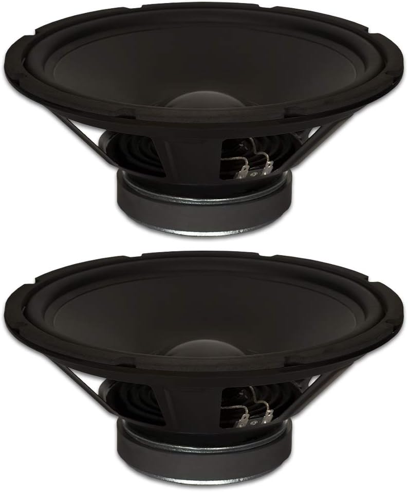 Goldwood Sound, Inc. Stage Subwoofer, Rubber Surround 12" Woofers 290 Watts Each 4ohm Replacement 2 Speaker Set (GW-1244-2)