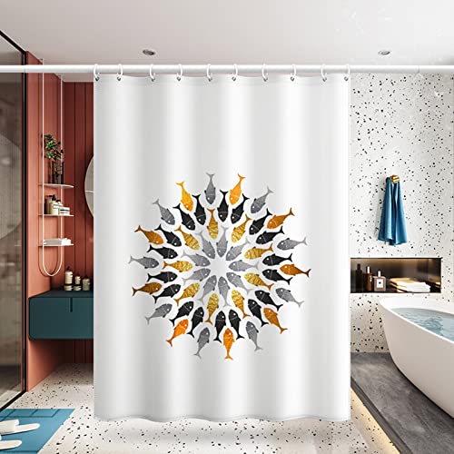 Rideau douche poissons imperméable KnSam 240x200 CM - 5