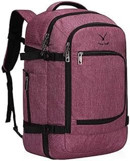 Hynes Eagle Travel Backpack 40L Flight Approved Carry on Backpack, Red Violet 2018
