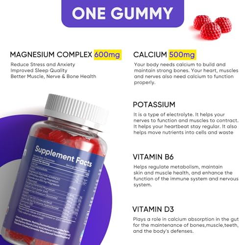 Leftnutra Magnesium Glycinate Gummies 600Mg For Adult, Magnesium Supplement For Sleep thumb #2