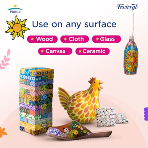 Image of Fevicryl Multi-Surface Dual Tip Markers - 24 Vibrant Colors | Works on Wood, Metal, Plastic, Glass, Ceramic, Fabric & More | Quick-Dry, Fade-Resistant, Ideal for DIY & Professional Art