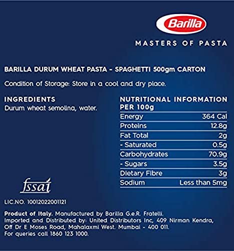 Barilla Spaghetti N. 5, 8-Pack (8 X 500 G) #TOP21