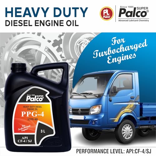 Image of PALCO PPG-4 15W40 | API:CF-4 /SJ & MB 228.1 Multigrade Engine oil for Diesel Commercial Road Transport Off Highway Vehicles | New Generation Automotive Vehicles | 3 Litres (Pack 2)
