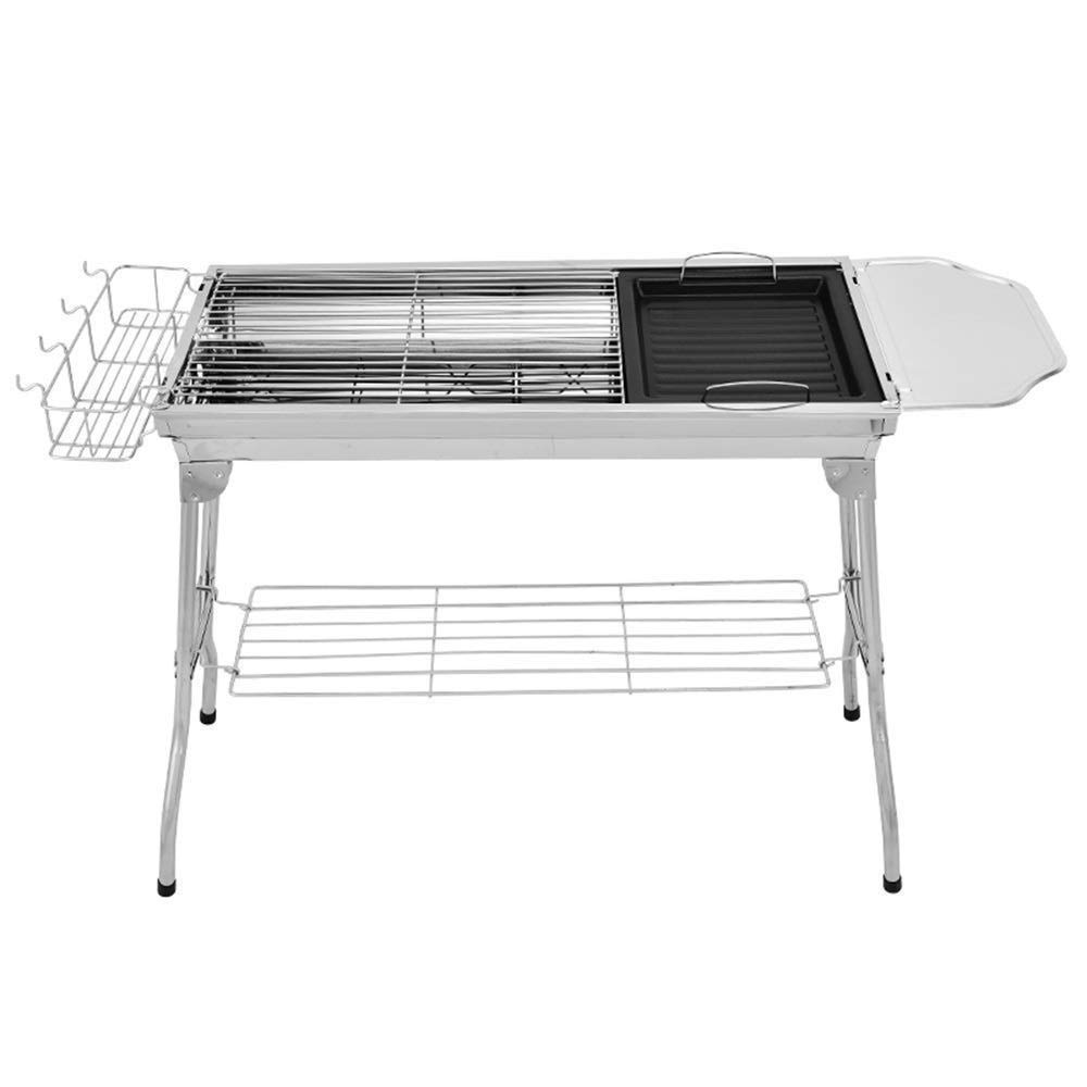 grill bbq, Grill Grill na świeżym powietrzu Grill węglowy Składane przenośne zestawy narzędzi do grillowania ze stali nierdzewnej do gotowania na świeżym powietrzu Kemping Piesze wycieczki Pikniki lub