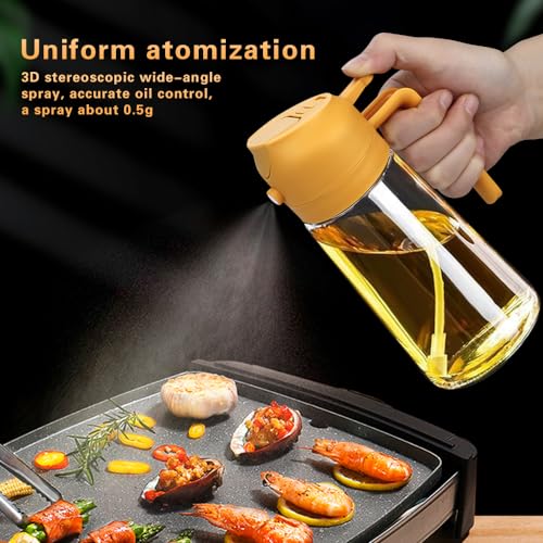 Image of 2 in 1 Oil Sprayer, Oil Sprayer for Kitchen Cooking, 470ml Oil Spray Bottle for Home