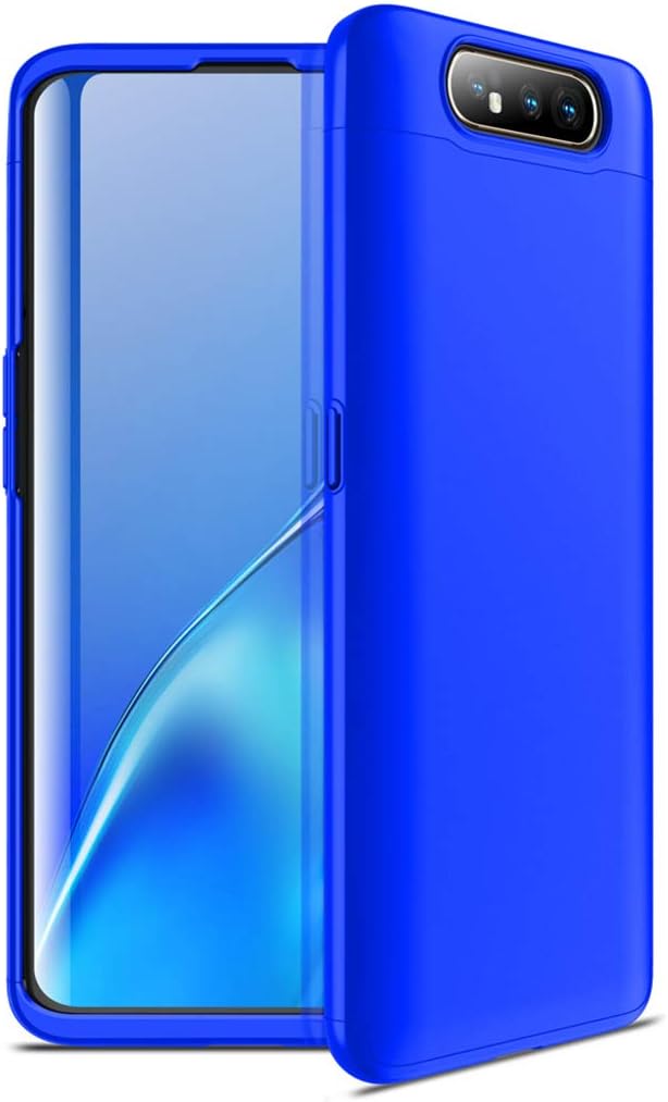 Samsung Galaxy A80 Case, 3 in 1 Detachable Anti-Scratch PC Hard Case 360° Full Body Shockproof Protection Case Cover for Samsung Galaxy A80 (Blue)