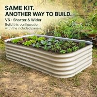 FarmGeo 8x2 ft Outdoor Galvanized Metal Raised Garden Bed, 17in Tall, Beige — image 6