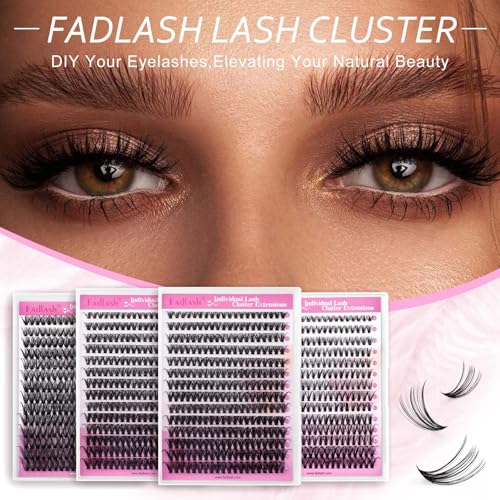 2. Bild von Wimpern Einzeln Cluster für Wimpernverlängerung 40P 0.07 D Curl Mix 8-16mm Individuelle Cluster Künstliche Wimpern Wimpernbüschel für Anfänger