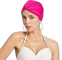 Vista 10 de Gorro de natación de elastano para verano, no impermeable, antideslizante, elástico, para piscina, gimnasio, deportes acuáticos subacuáticos