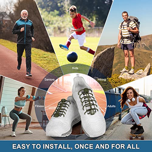 Image of HOMAR Elastic No Tie Shoe Laces Stretch Tieless Shoe Laces for Sneakers No Tie Shoelaces Elastic Laces for Adults and Kids