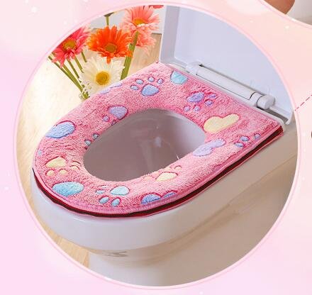 New Fashion Household Soft Toilet Seat Cover Washable Toilet Seat with zipper toilet Cat's paw seat cushion