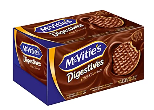 McVitie's Digestives Milk Chocolate 1 x 200 g – knusprige Kekse mit Schokoladenüberzug – Bisquits nach traditioneller Rezeptur – Milchschokolade