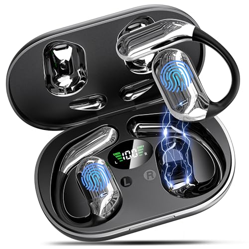 Image of CoolJumper Open Ear Wireless Bluetooth 6.1 Earbuds with Earhooks for Sport | HiFi Stereo Open Ear Earphone with ENC Mic, IP7 Waterproof Wireless Headphone for Running, Gym, Workout and Business