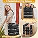 YUYAFN Large Nail Polish Organizer Bag Holds 84 Bottles Nail Polish and a Nail Lamp, PU Leather Nail Kit Storage Carrying Case, Removable Portable Travel Nail Art Tool Storage
