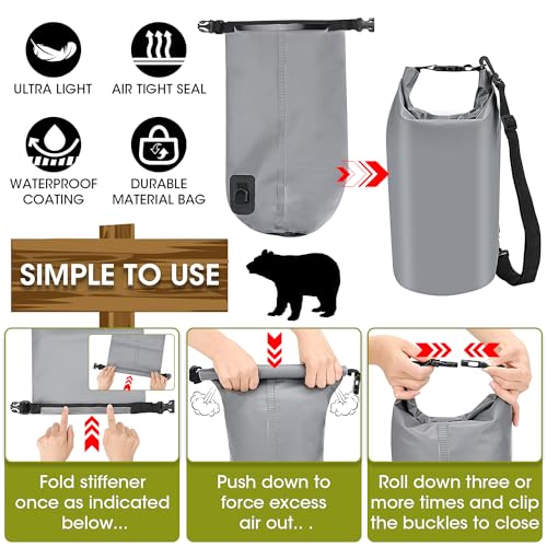 Ultralight-Bear-Food-Bag-Hanging-System-10L-Waterproof-Camping-Bear-Proof-Food-Storage-Canister-Bear-Bags-Gear-Kit-for-Outdoor-BackpackingSafety-Survival-Bear-Protection-Food-Bag-with-Pulley-System
