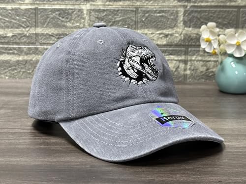 Image of Embroidered Animal Hat Gift for Men Women, Adjustable Baseball Cap | Animal Lover Collection, Casual Outdoor Wear, Breathable Cotton Fabric, Adjustable Buckle Closure