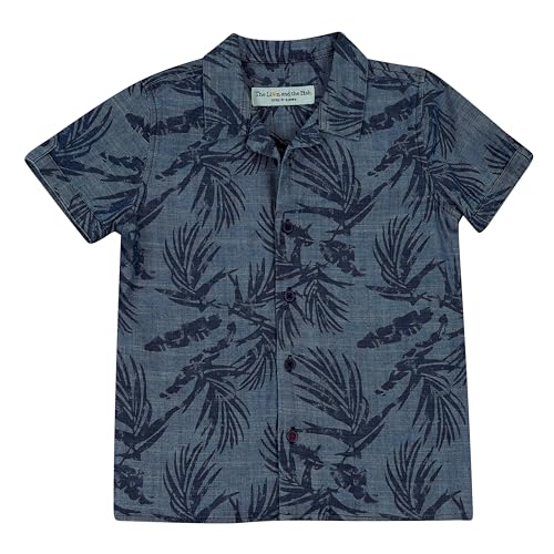 Image of Boys Denim Printed Shirt 2-14 Years