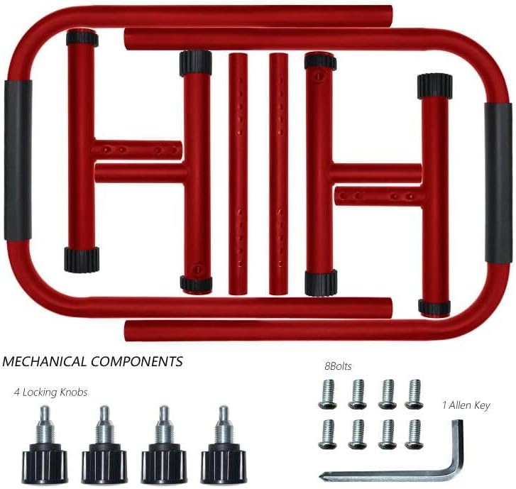 Miniatura 4 de TIT COOPOPE Heavy Duty Adjustable Height Strength Training Dip Stands Station, Home Gym Fitness Workout Dip bar Station,Tricep Dips, Pull-Ups,